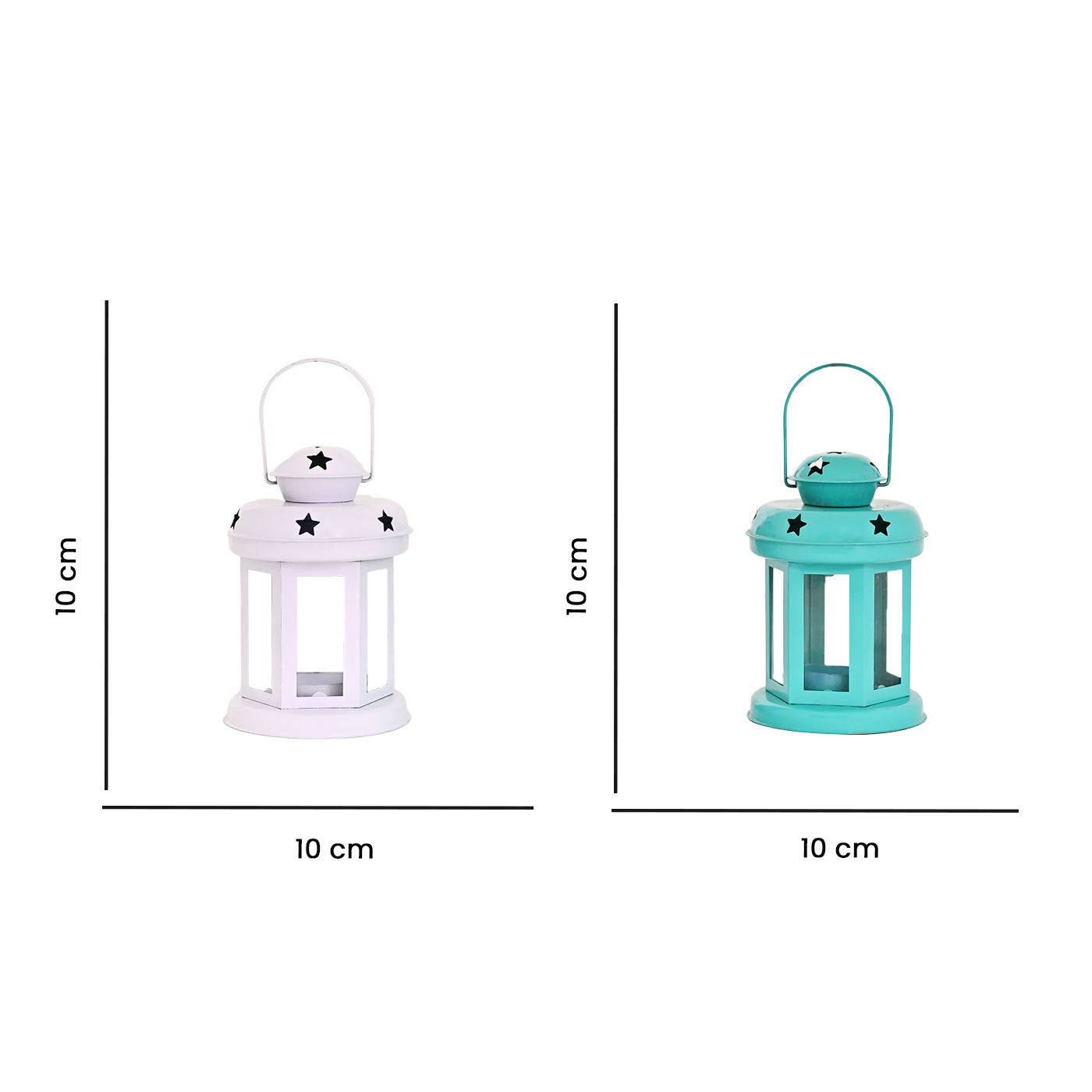 Bright Lanterns for decoration White and Teal blue