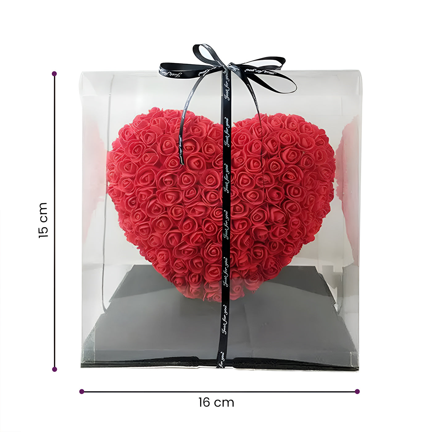 Heart-Shaped Rose Foam Flower Gift | Valentine's Day, Wedding, Anniversary, Christmas Decor | Romantic Love Simulation Flower for Girlfriend & Home Decoration (Red)