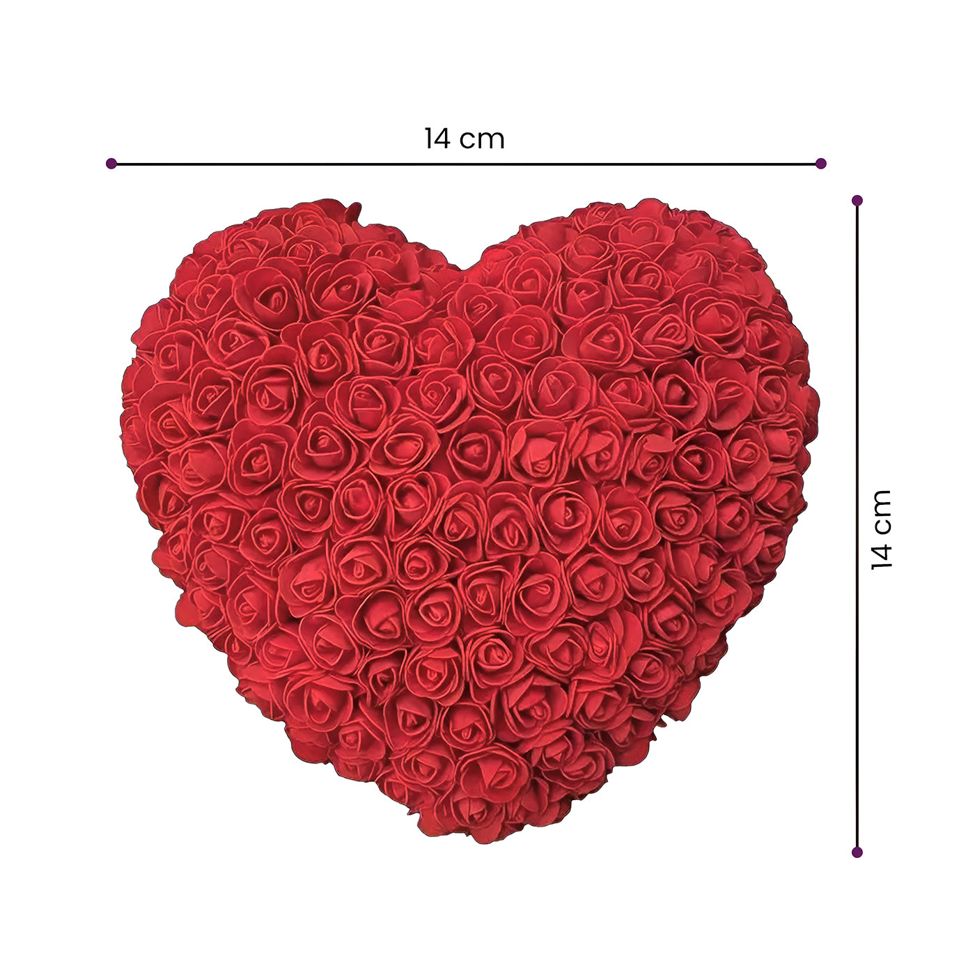 Heart-Shaped Rose Foam Flower Gift | Valentine's Day, Wedding, Anniversary, Christmas Decor | Romantic Love Simulation Flower for Girlfriend & Home Decoration (Red)