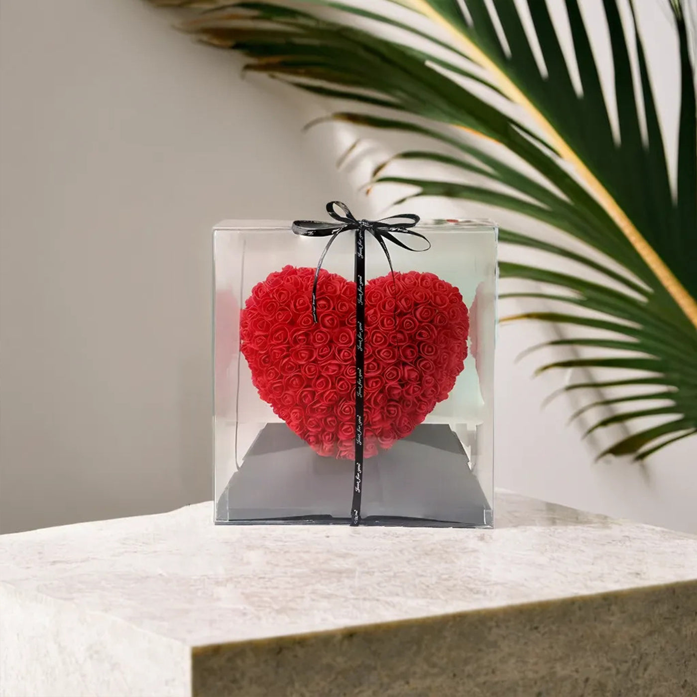 Heart-Shaped Rose Foam Flower Gift | Valentine's Day, Wedding, Anniversary, Christmas Decor | Romantic Love Simulation Flower for Girlfriend & Home Decoration (Red)