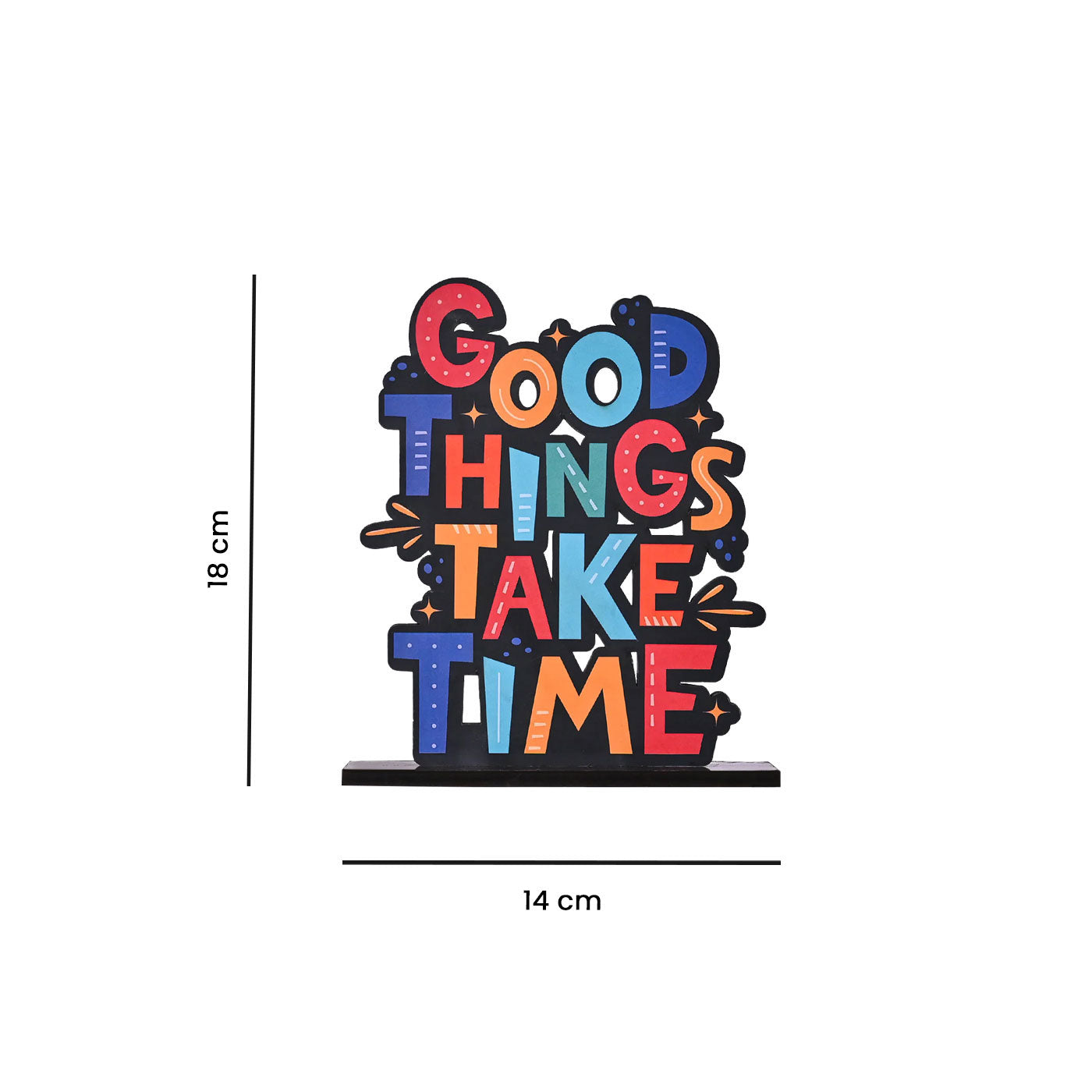 Good Things Take Time | Wooden Table Top | Gifting | Decoration | Home Decor