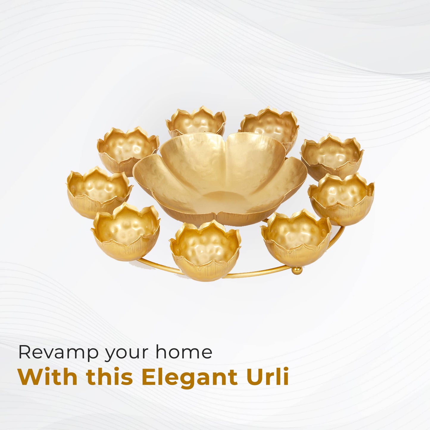 Handcrafted Flower Urli For Home, Office and Table Decor