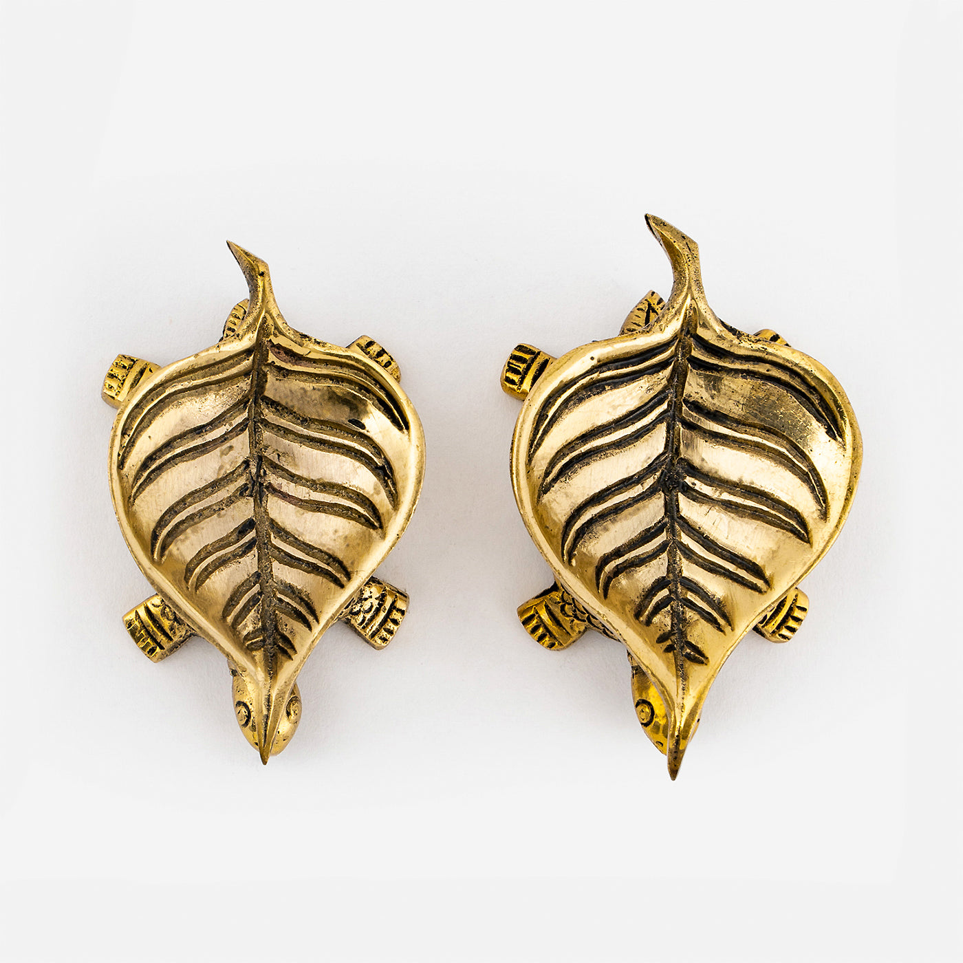 Tortoise Leaf Diya Set of 2