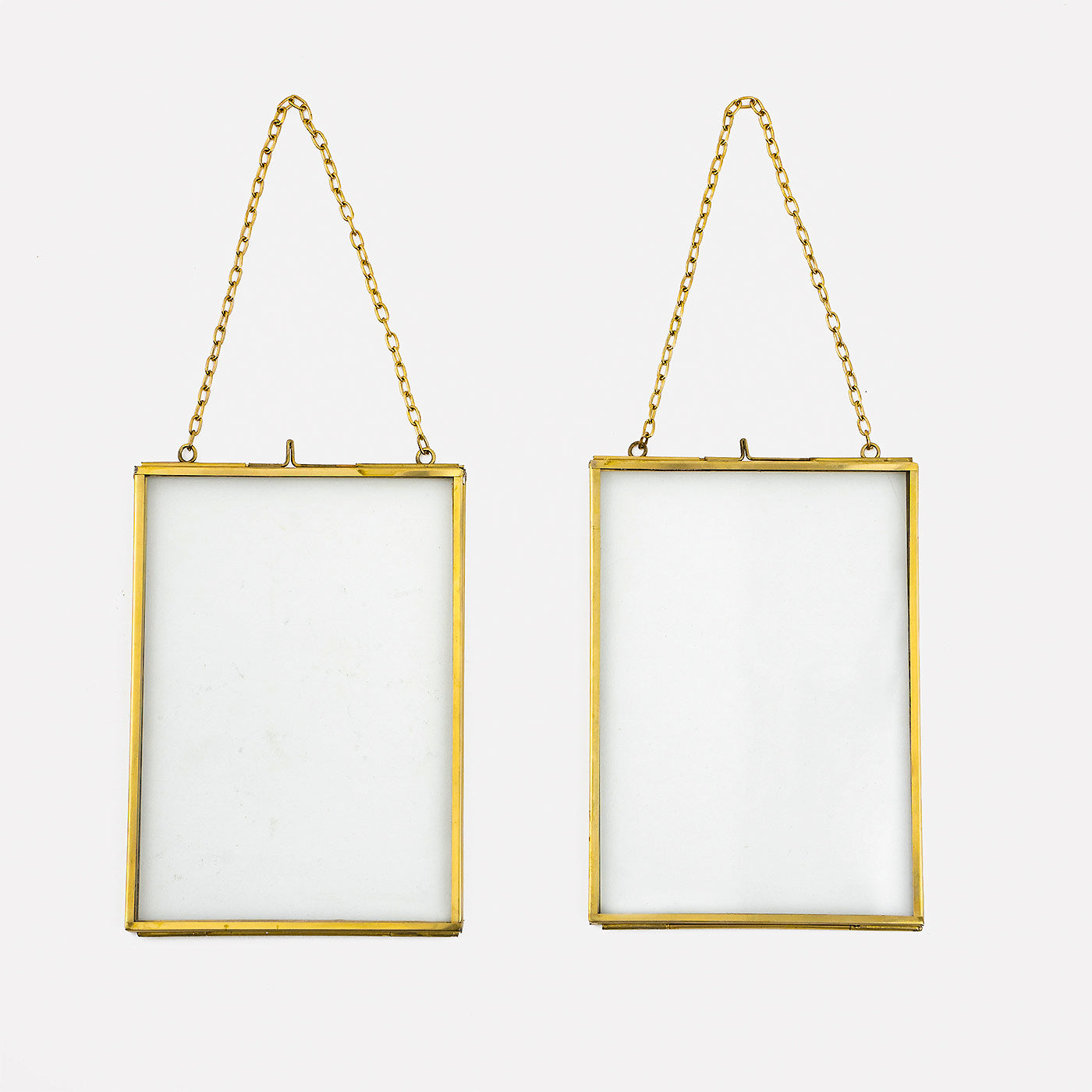 Brass Vintage Style Glass Photo Frame
