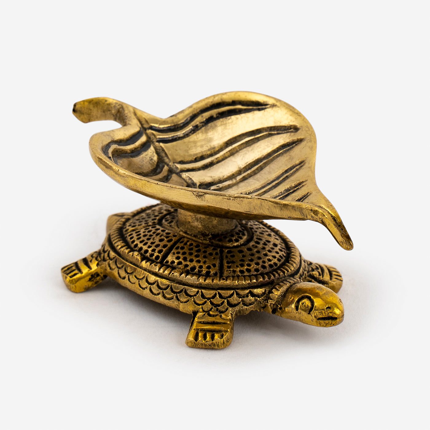 Tortoise Leaf Diya Set of 2