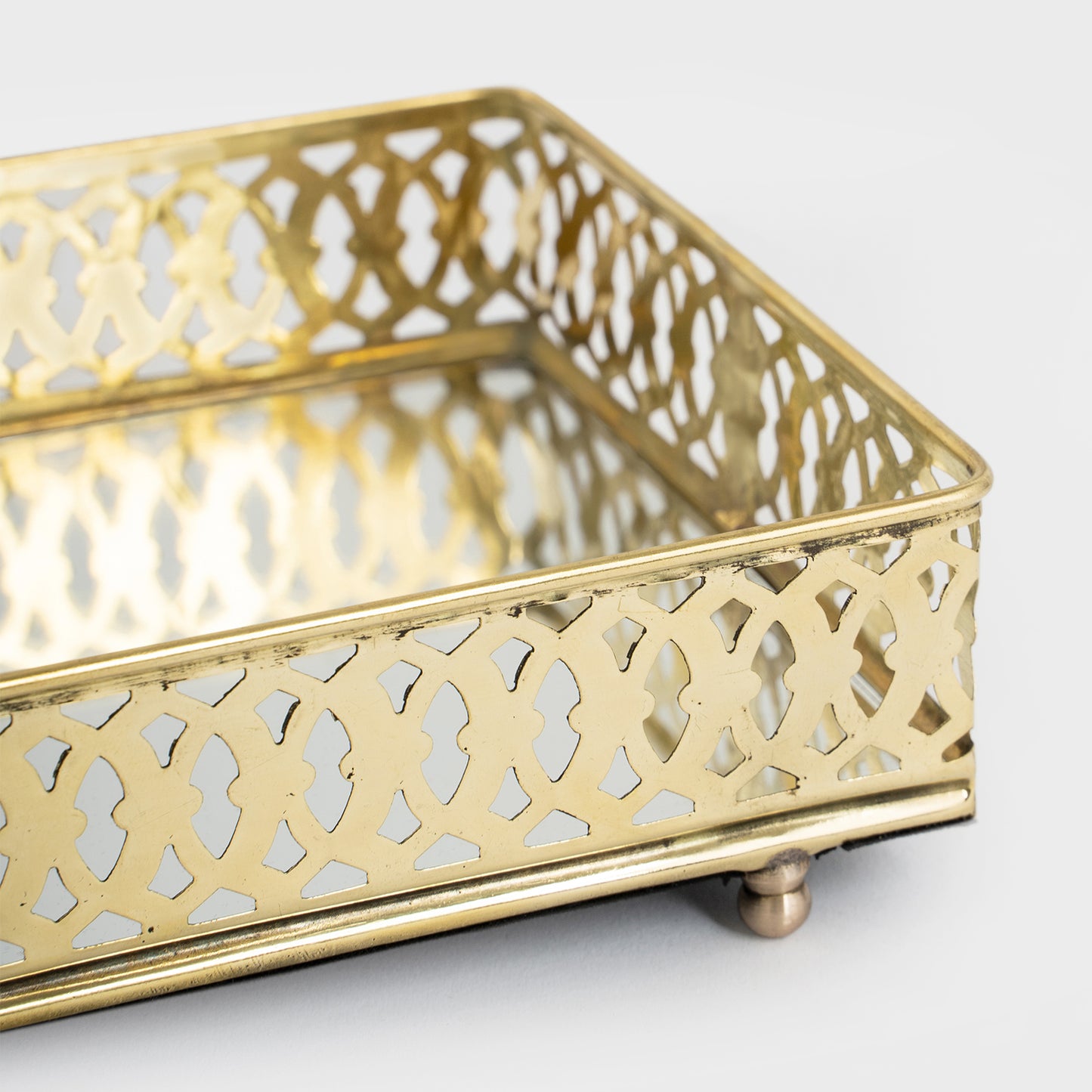 Basant Rectangle Decorative Mirror Tray