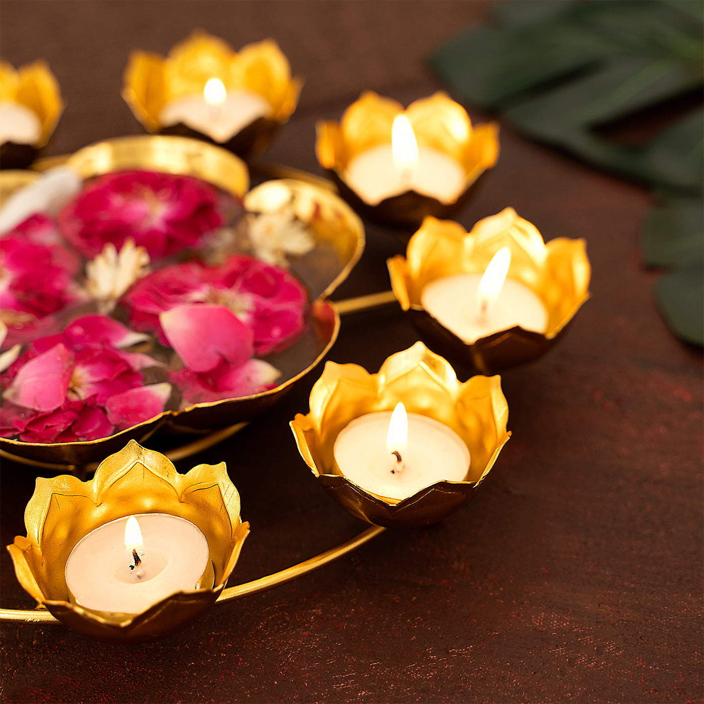 Handcrafted Flower Urli For Home, Office and Table Decor
