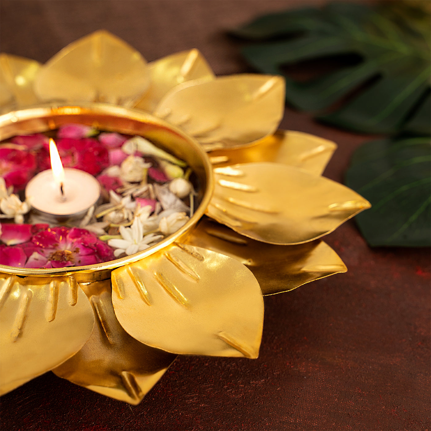 Handcrafted Lotus Urli For Home, Office and Table Decor