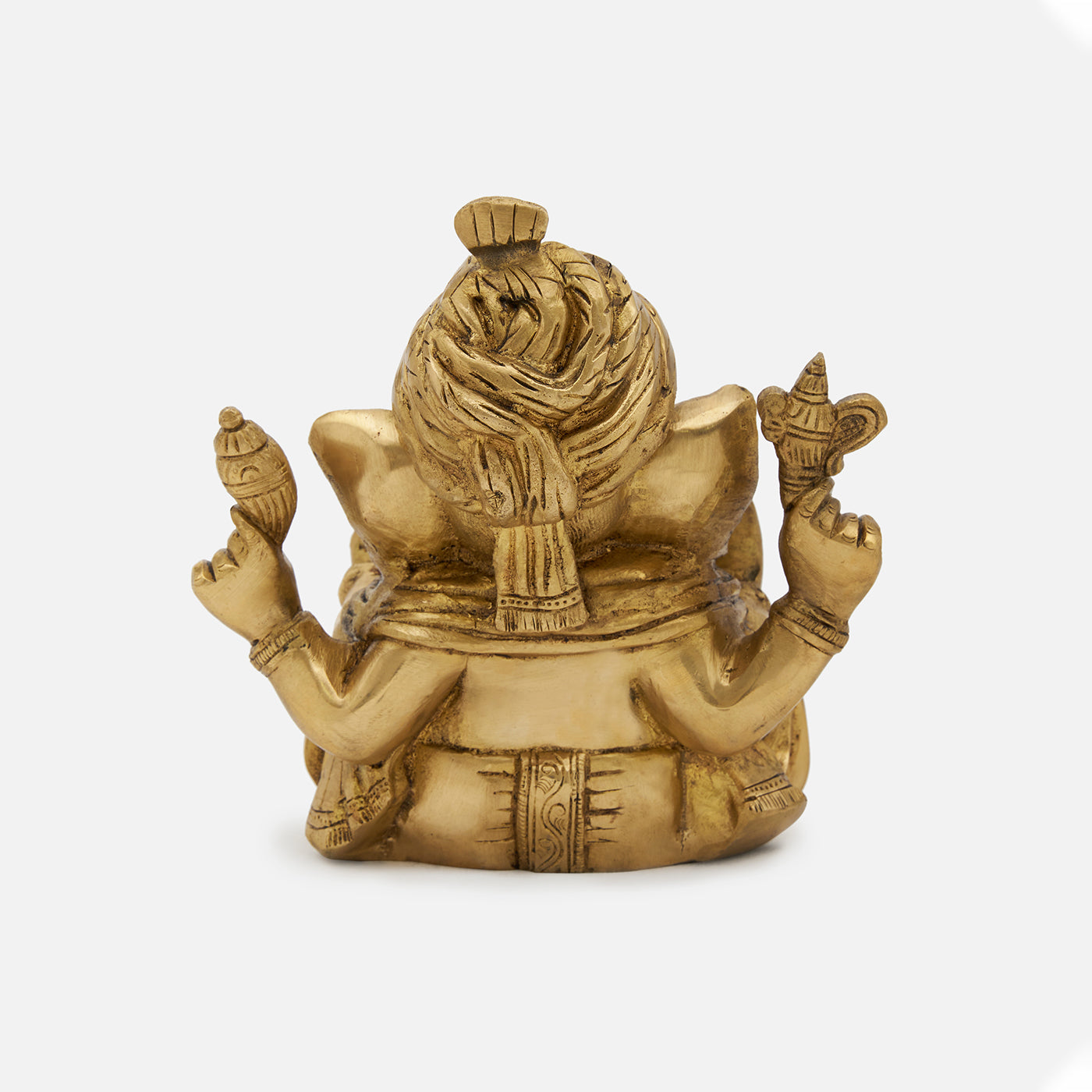Brass Lord Pagdi Ganesha Statue/Idol For Home Temple & Office