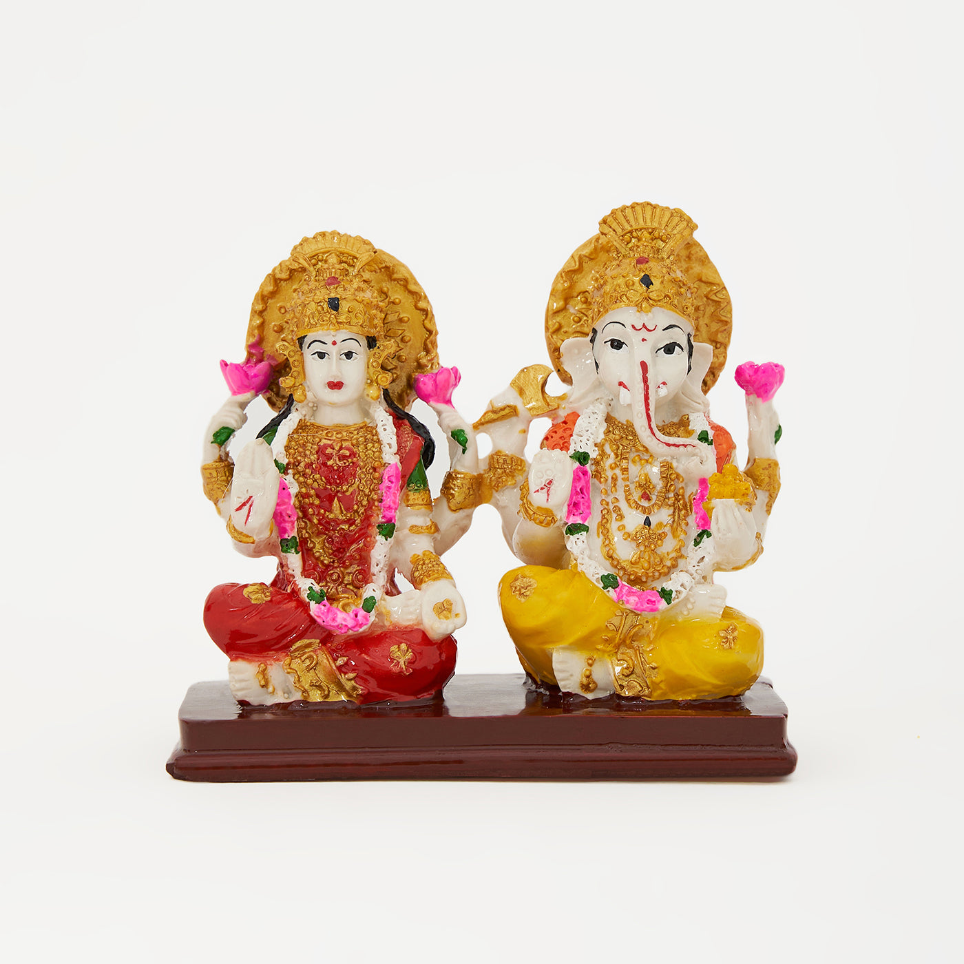 Lord Ganesha And Lakshmi Idol In Resin For Home & Office