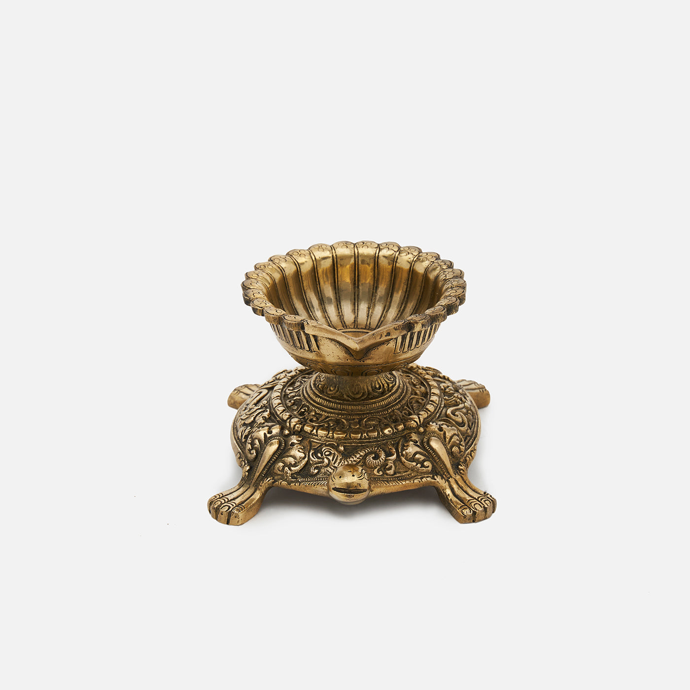 Vastu Decor- Brass Tortoise Diya for Good Luck