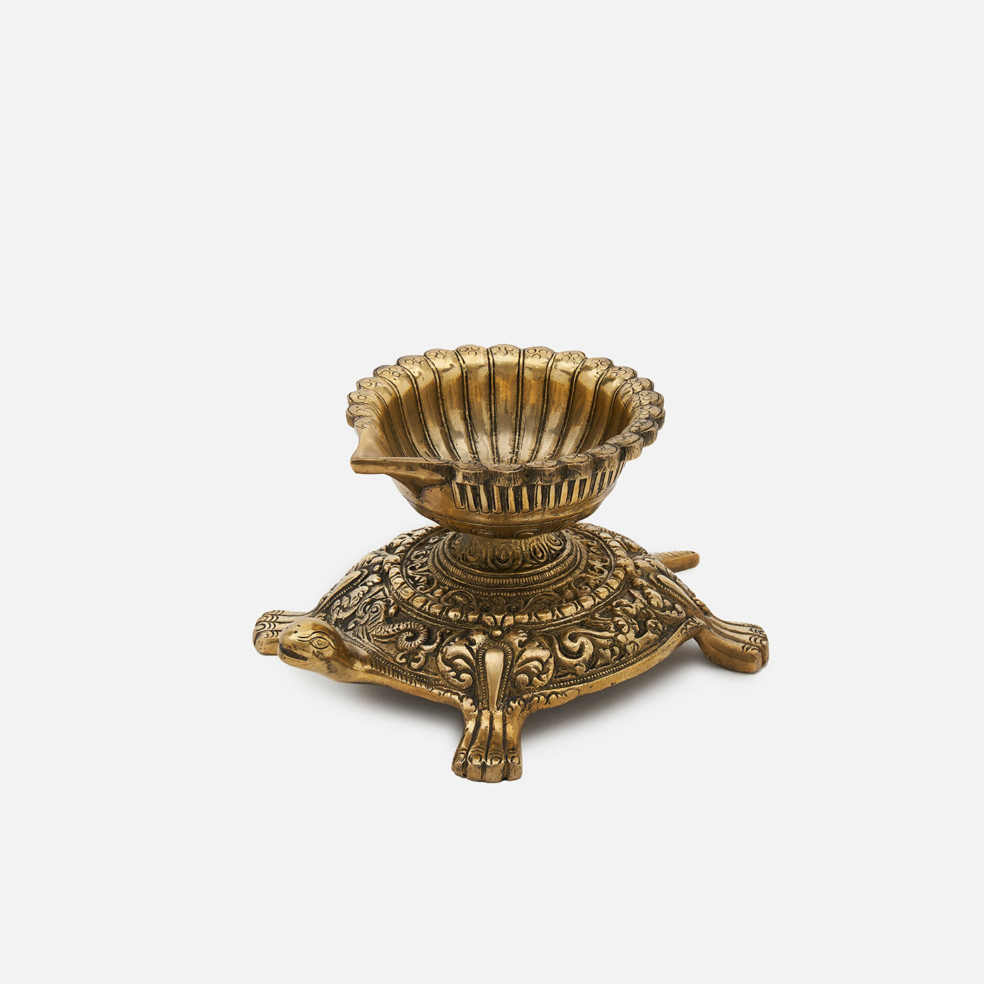 Vastu Decor- Brass Tortoise Diya for Good Luck