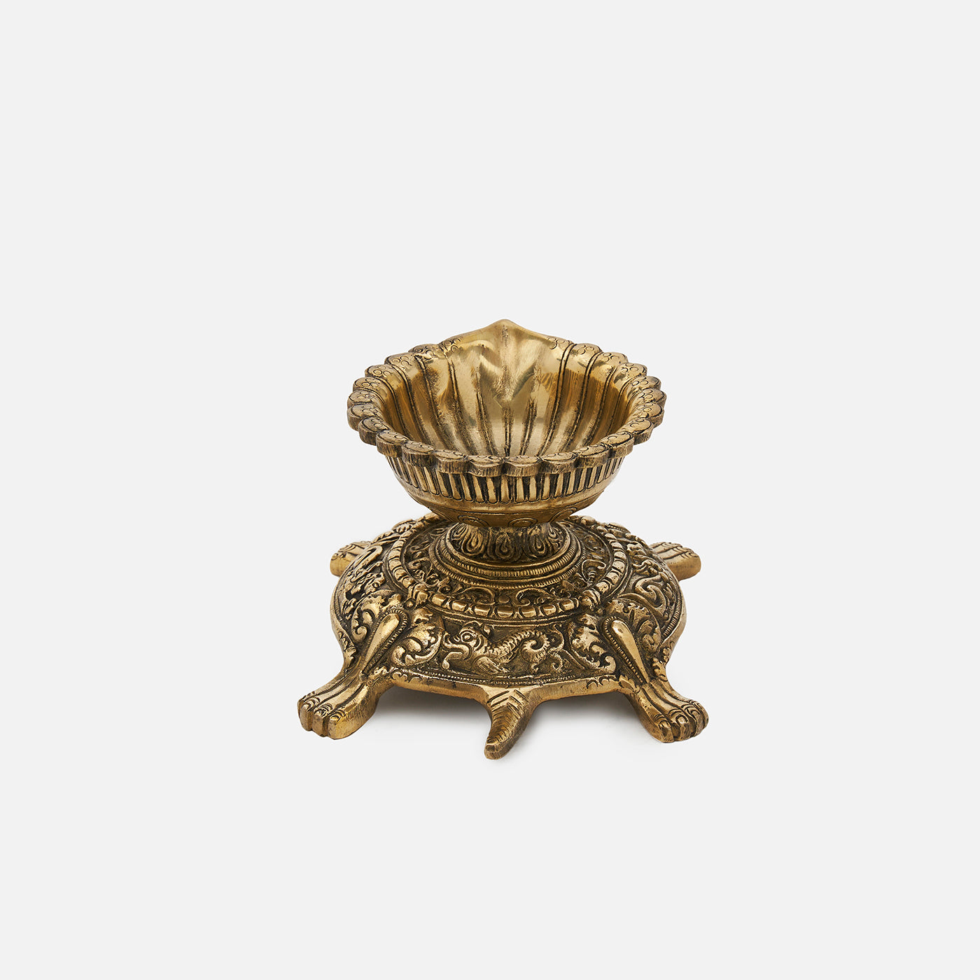Vastu Decor- Brass Tortoise Diya for Good Luck