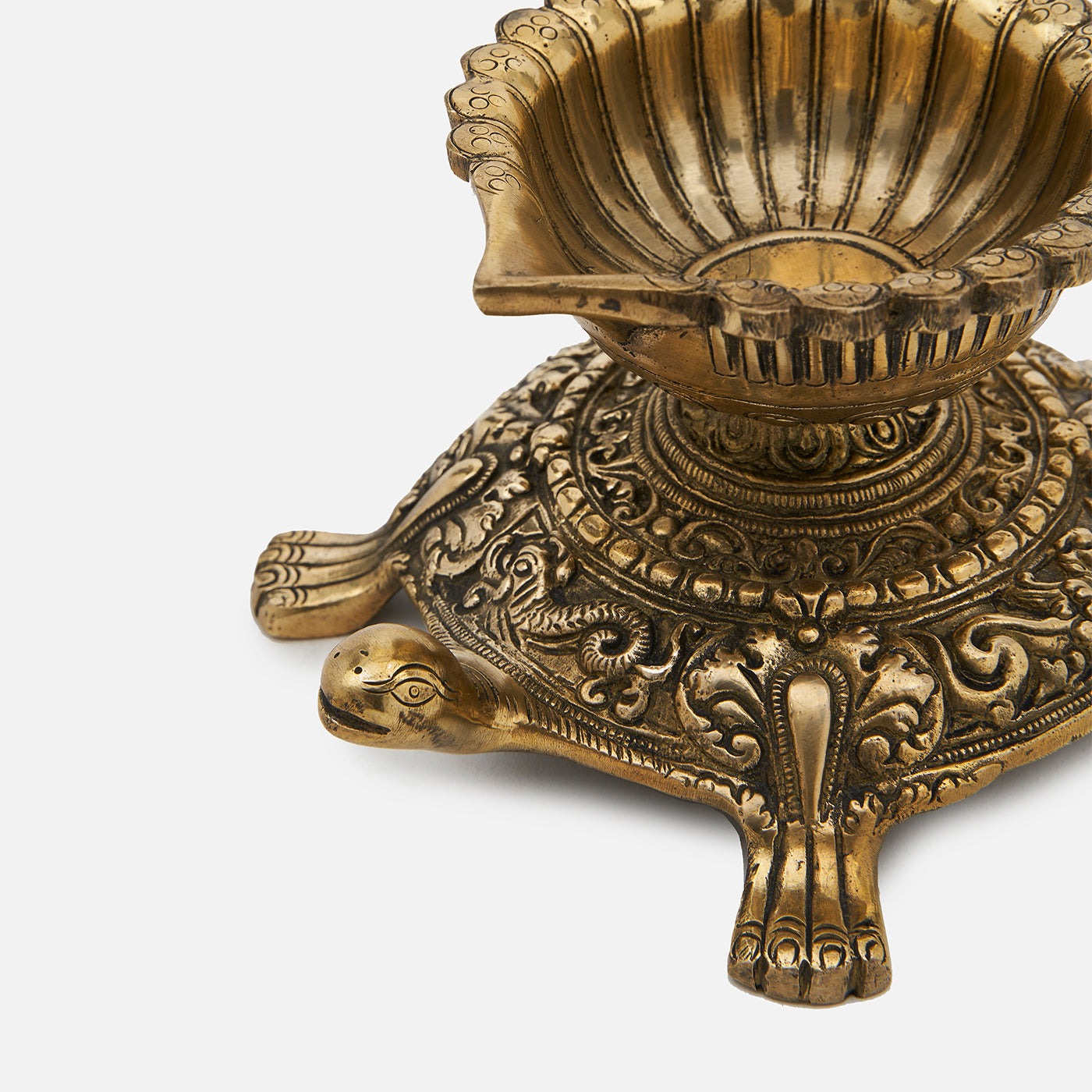 Vastu Decor- Brass Tortoise Diya for Good Luck