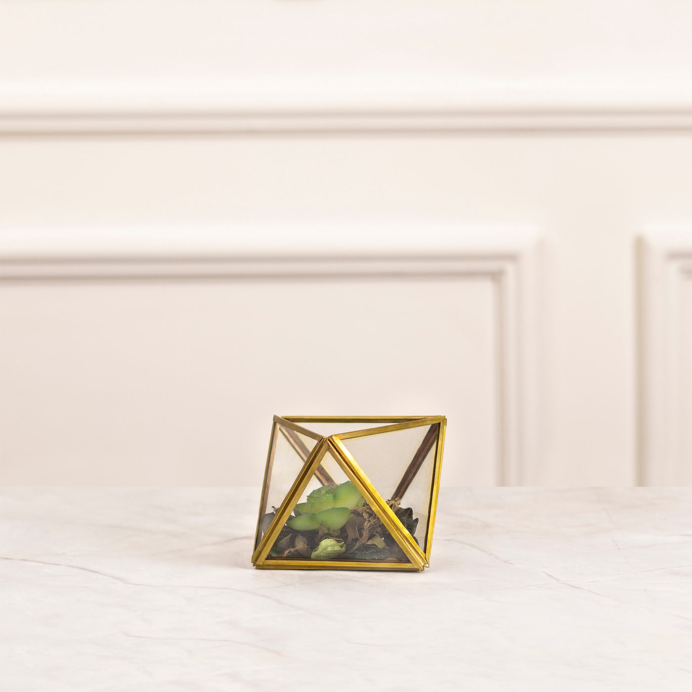 Geometric Glass Terrarium for Succulent