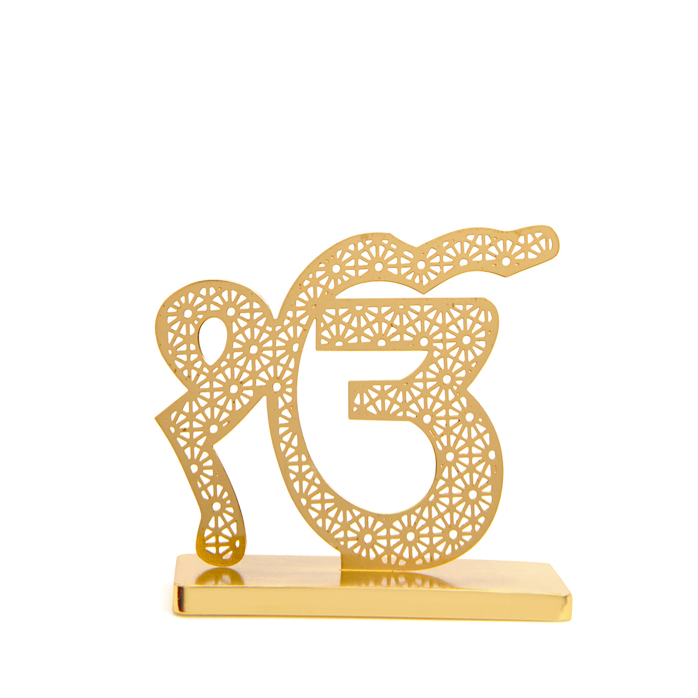 Ik Onkar Desk/Car Dashboard Stand in Brass