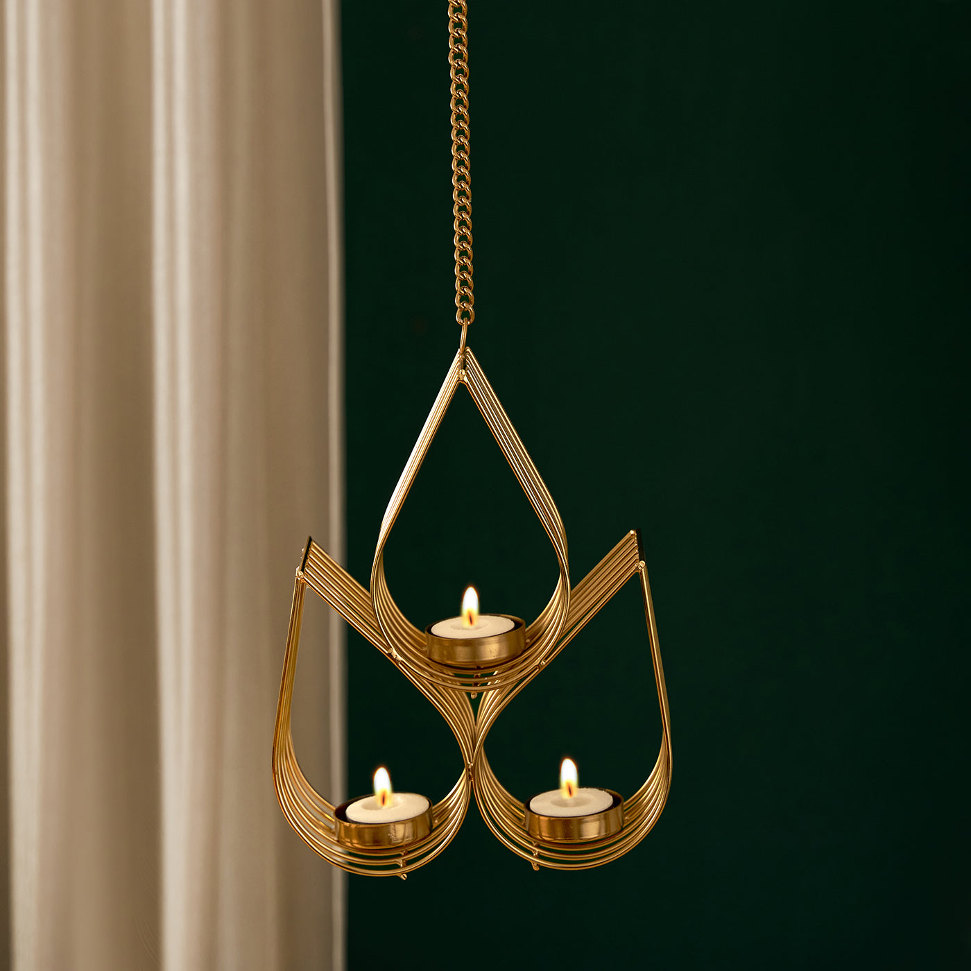 Floral Tea Light Holder Hanging