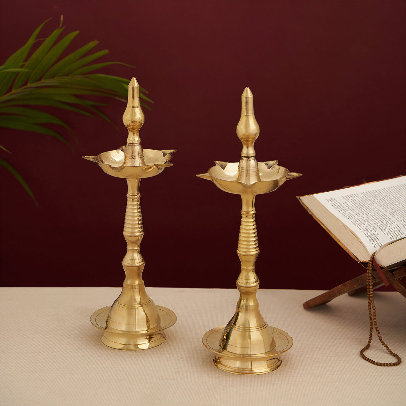 Brass Kerala Samay Oil Lamp or Diya 34 cm / 13 Inch single piece