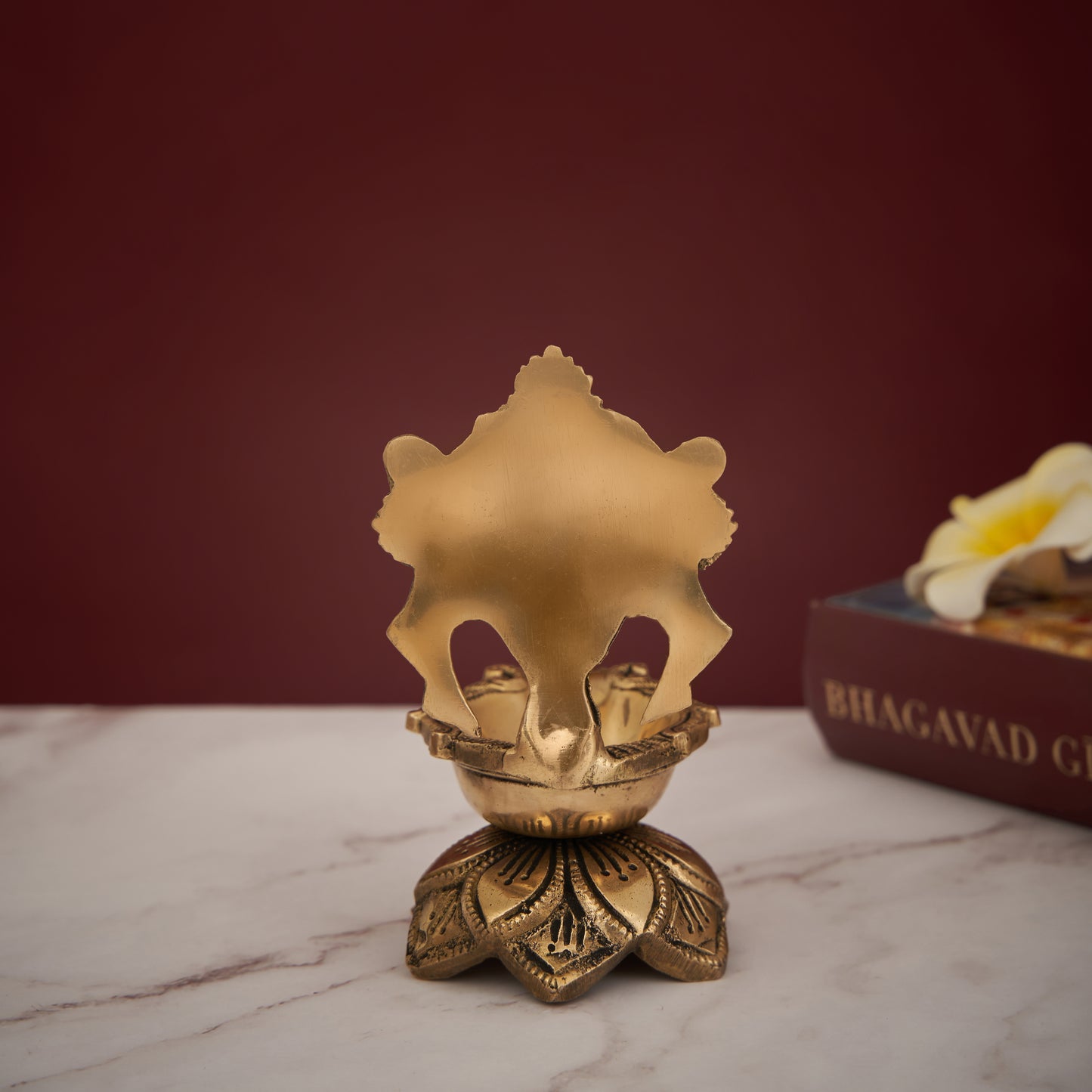Brass Shank/Sangu Diya Single Wick