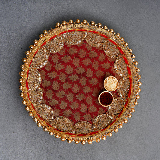Pooja Thali with Roli, Chawal.