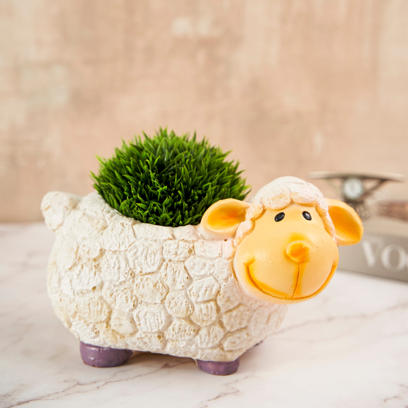 Resin Sheep Planter Flower Pot Succulent Plant Pot Container For Home Garden Office Desktop