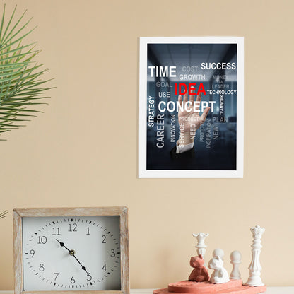 Time Idea Concept Wall Frame For Home Decor,Living Room, Study Room, Office Decor