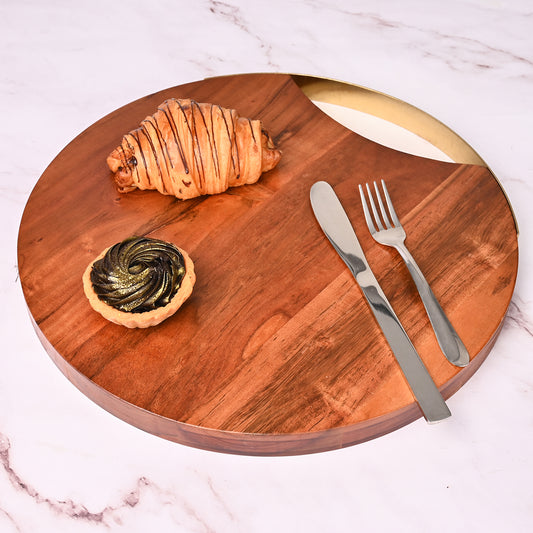 Wooden round platter, plate, and server | multipurpose wooden platter