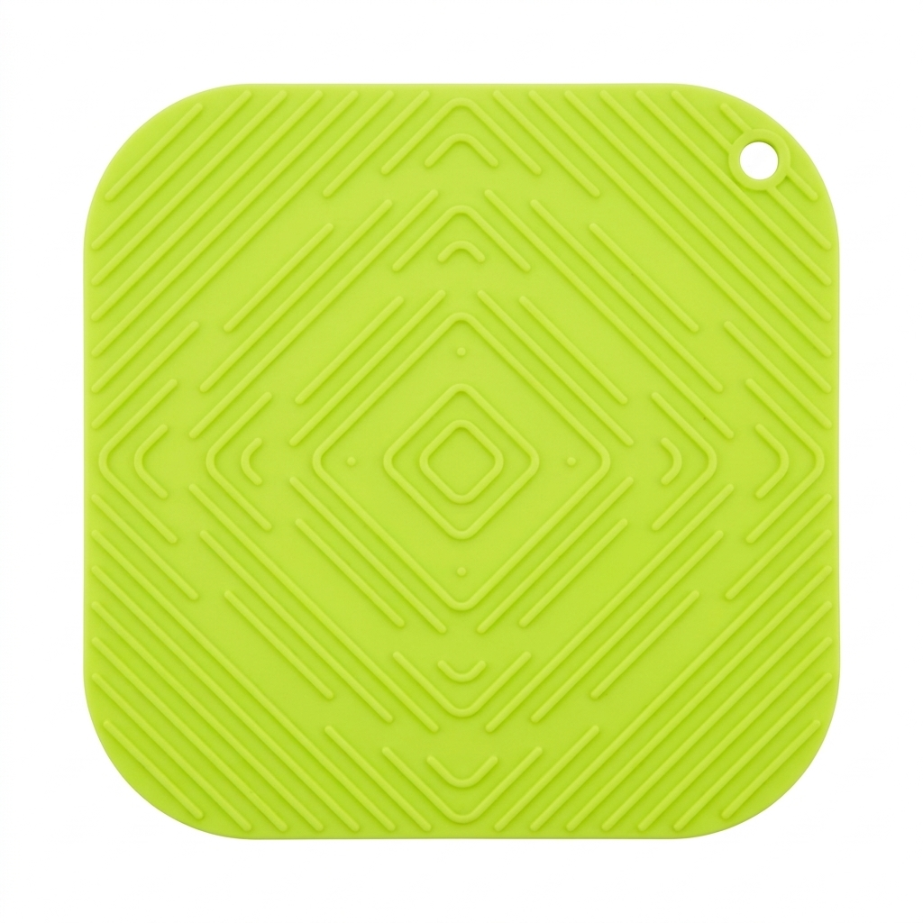DecorTwist Multipurpose Pot Holder Dining Table Heat Protection Pads| Heat Resistant Anti-Slip Silicone Trivet Mat for Glass Table & Kitchen Countertop