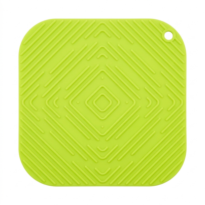 DecorTwist Multipurpose Pot Holder Dining Table Heat Protection Pads| Heat Resistant Anti-Slip Silicone Trivet Mat for Glass Table & Kitchen Countertop