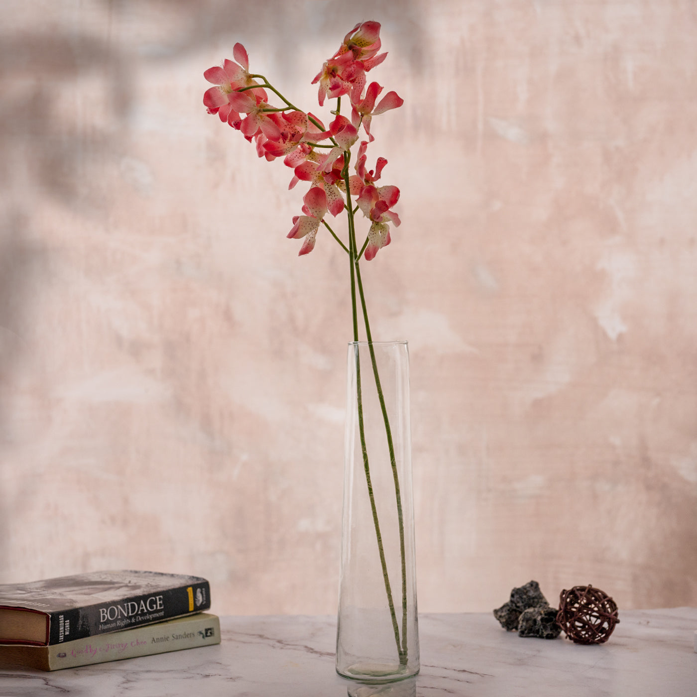 RISE Transparent Glass Vase For Flowers, Plants, Living Room Home Decor