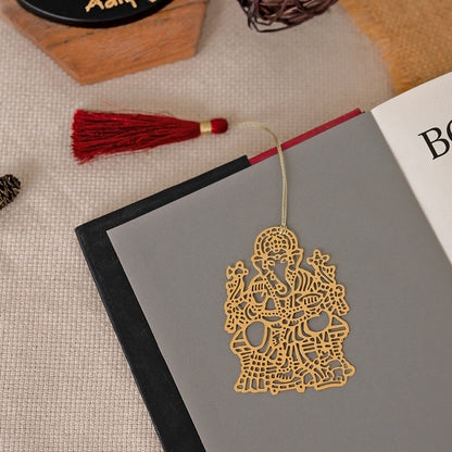 Brass Ganesha Design bookmark