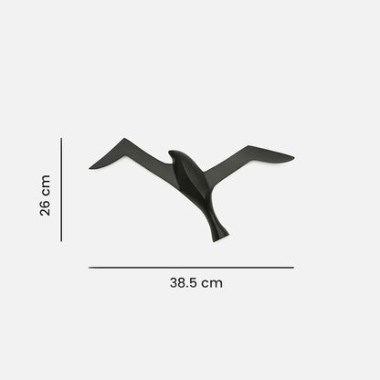 Wall Decoration Set 3 Seagull Birds - Black