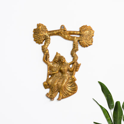 Metal Wall Hanging Radha Krishna Jhula Swings