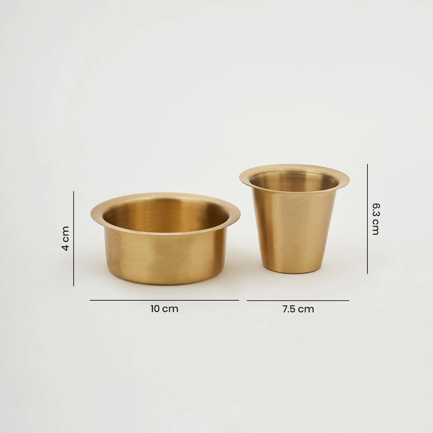 Pure Brass Dabara Set Tea Coffee Kumbakonam Dabara Set South Indian Coffee Glass Tumbler Set Serving Drinkware  Brass Dabara Tumbler Set -150 ml