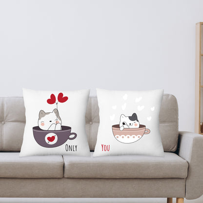 Set of 2 Printed Cushion Special Unique Birthday, Wedding, Anniversary Gifts