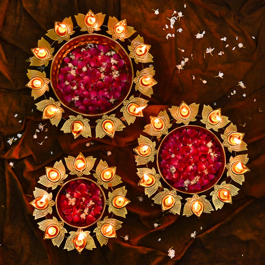 Kamal  Urli for Home ,Office ,Festive Decor -Set of 3