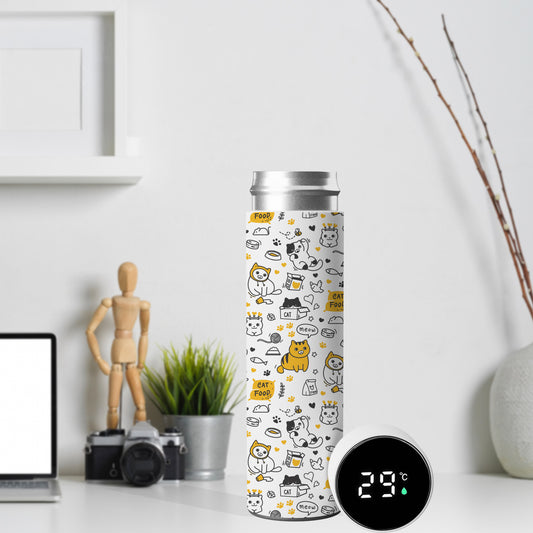 Water Bottle with LED Temperature Display for Men & Women & Kids
