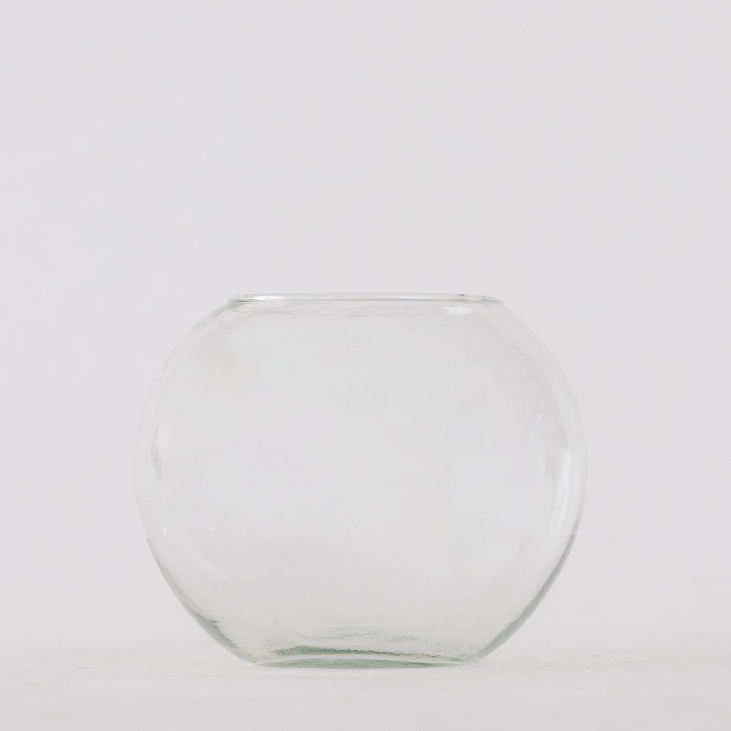 Florence  Round Decorative Transparent Glass Vase For Home Office Decor