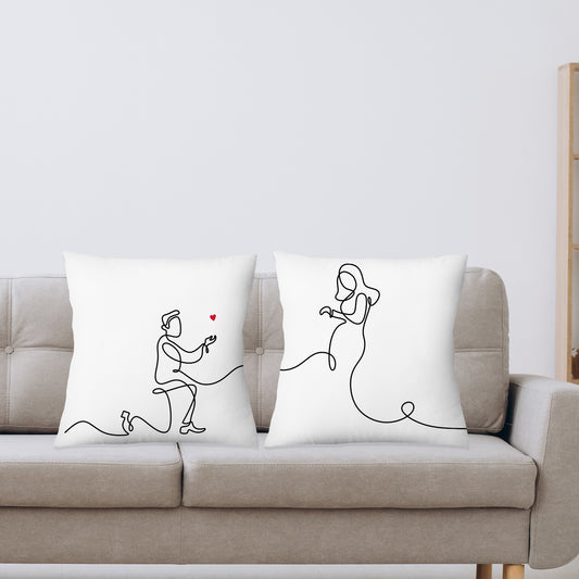 Set of 2 Printed Cushion Special Unique Birthday, Wedding, Anniversary Gifts