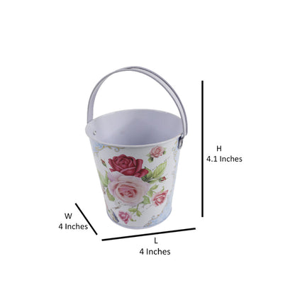 Planter with Handle for Living Room Flower Plant Pots Decorative Bucket