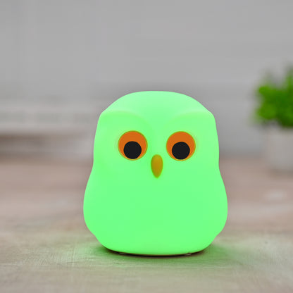 Silicone Owl Night Lamp for children | Bedroom | Christmas Gift | Tap Lamp | Multiple Colors