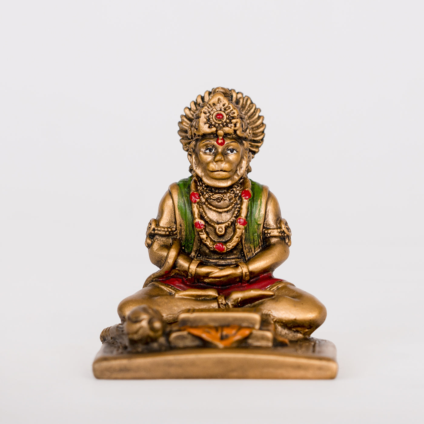 Car dashboard- Gold Resin Lord Hanuman Meditating Statue