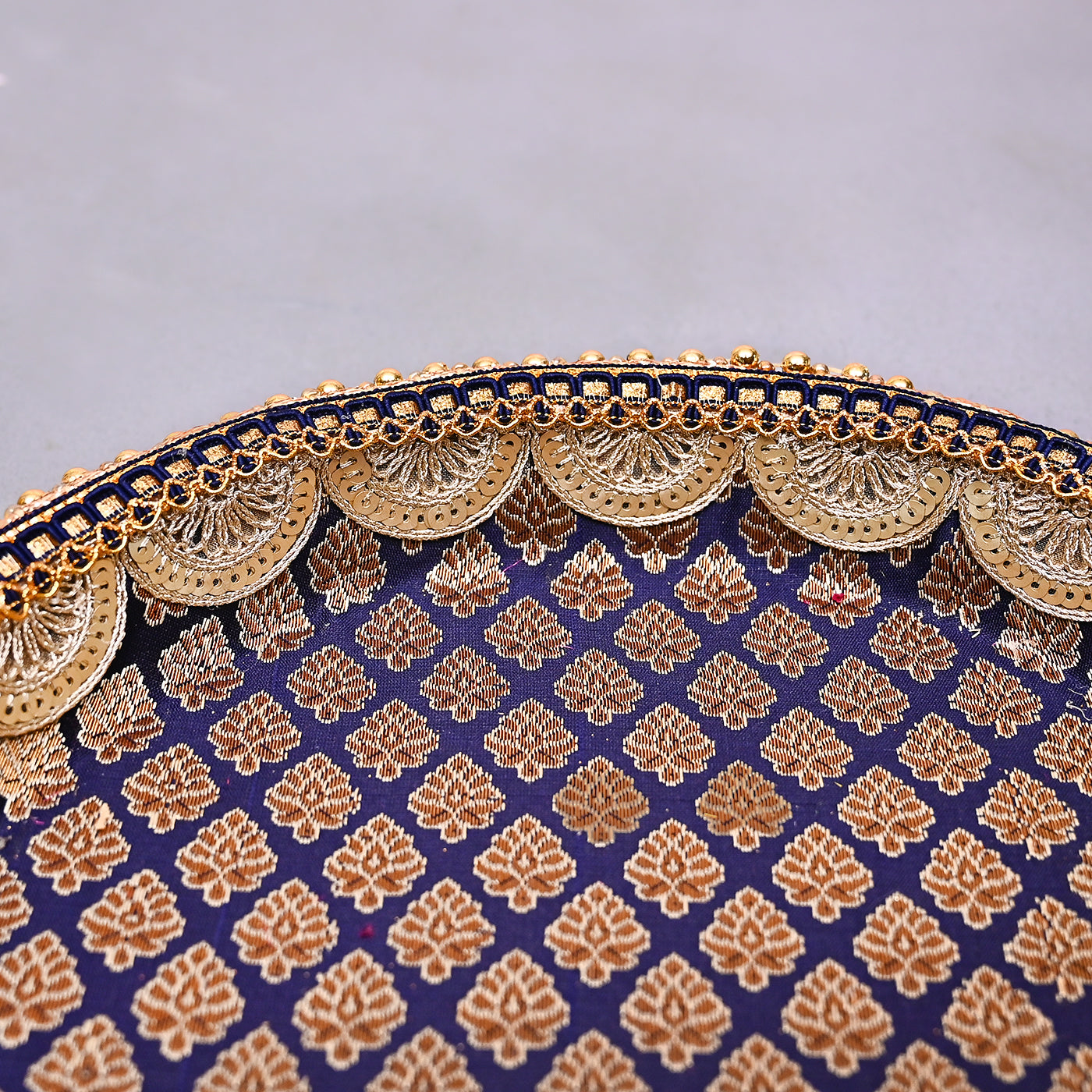 Stainless Steel Handcrafted Decorative Pooja Thali for Diwali Puja, Home, Temple, Mandir, Wedding, Bhai Dooj Decorative Puja Plate (Blue)