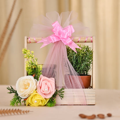 Wooden Basket for Gift Hamper Fancy Handmade Basket ideal for Wedding Gifting,Birthday Gift Thanks(GH-001)