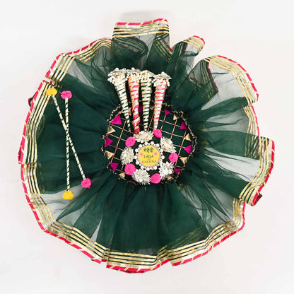 Mehndi Frill Platter_Dark Green