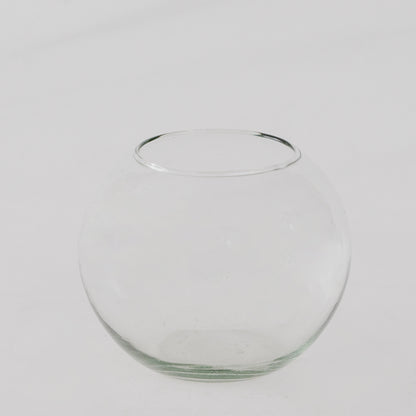 Florence  Round Decorative Transparent Glass Vase For Home Office Decor