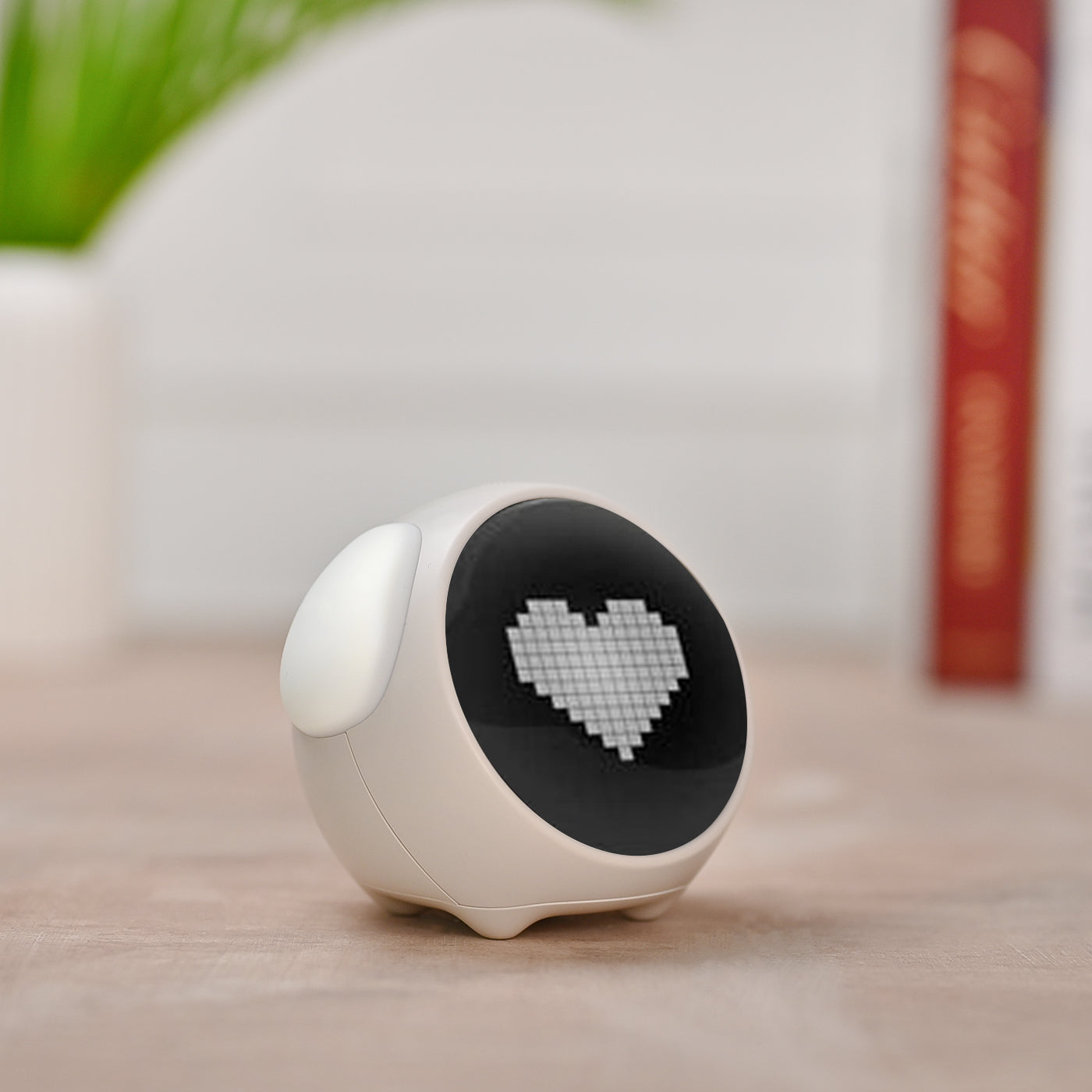 Cute Digital Emoticon Alarm Clock for kids & gifting purposes- White