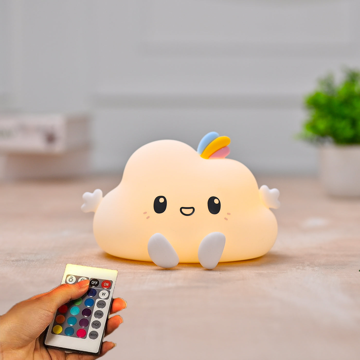 Silicone Cute Cloud Night Lamp for children | Bedroom | Christmas Gift | Tap Lamp | Multiple Colors