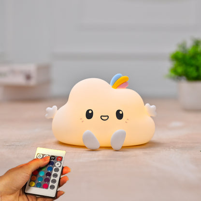 Silicone Cute Cloud Night Lamp for children | Bedroom | Christmas Gift | Tap Lamp | Multiple Colors