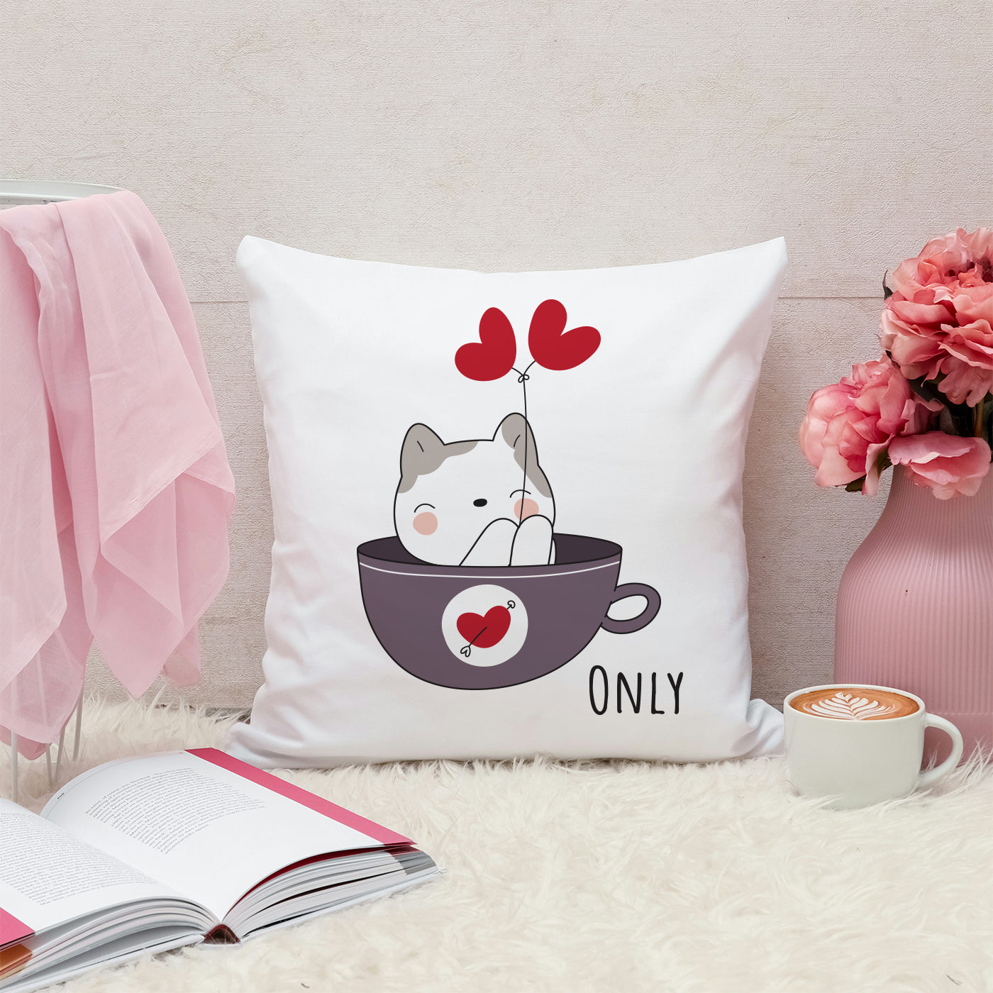 Set of 2 Printed Cushion Special Unique Birthday, Wedding, Anniversary Gifts